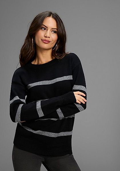 Laura Scott Strickpullover X-MAS Edition mit Glitzernden Streifen - NEUE KO günstig online kaufen