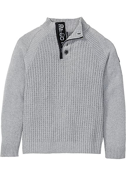 Stehkragen-Pullover mit recycelter Baumwolle günstig online kaufen