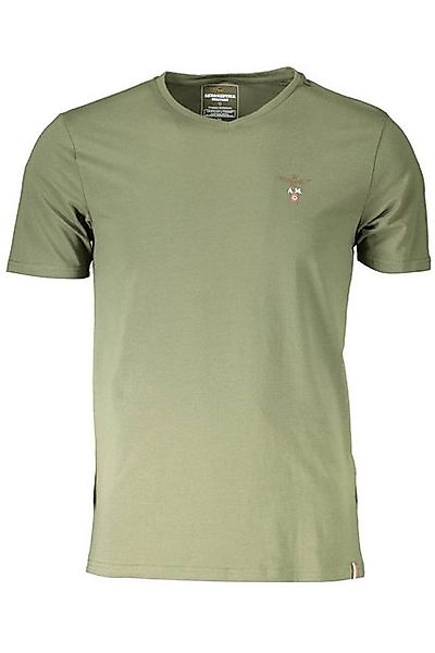Aeronautica Militare T-Shirt Flexibles Herren T-Shirt Grün mit V-Ausschnitt günstig online kaufen