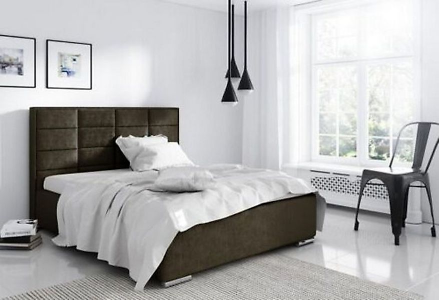 JVmoebel Bett Bettrahmen Stoff Textil Doppel Hotel Schlafzimmer Betten Gelb günstig online kaufen
