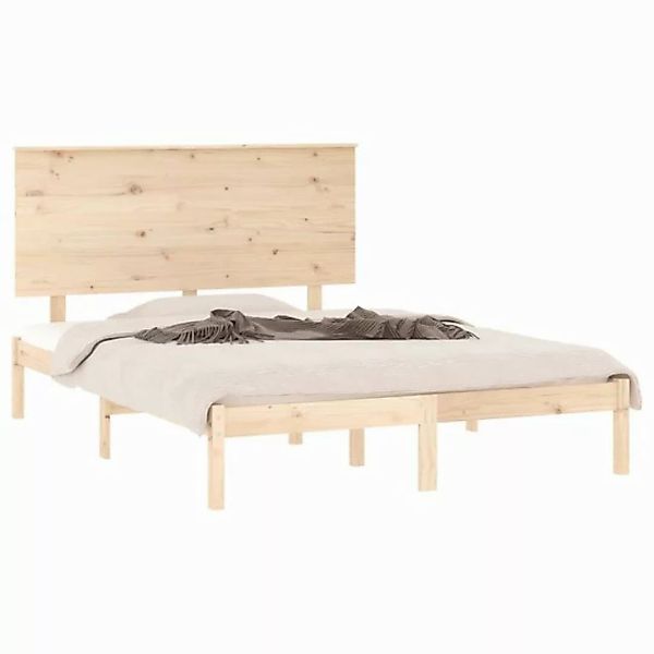 furnicato Bettgestell Massivholzbett ohne Matratze 120x200 cm Kiefernholz ( günstig online kaufen