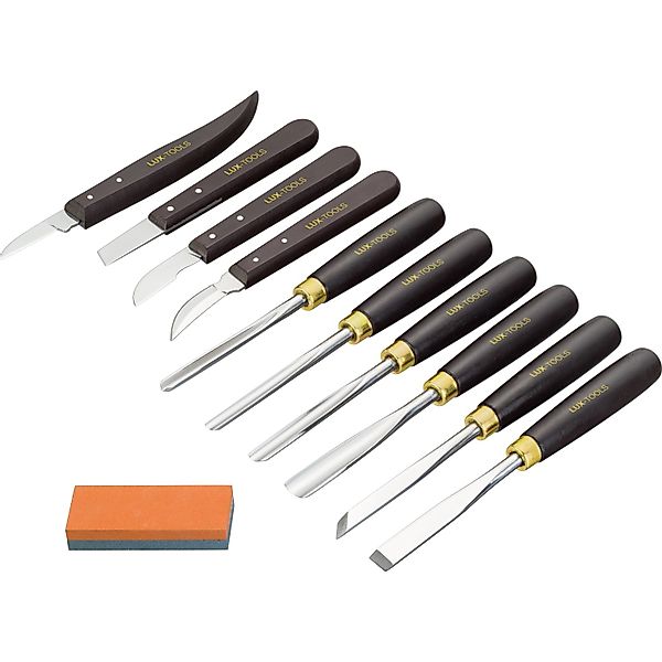 LUX-TOOLS Kerbschnitzsatz Comfort 11-teilig günstig online kaufen