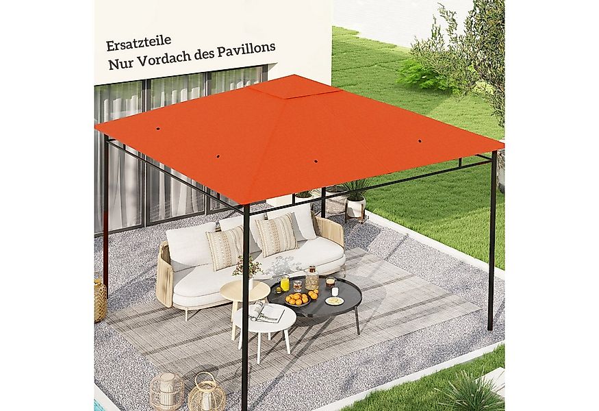 Outsunny Pavillon-Ersatzdach Pavillonabdeckung, Orange, 180 g/m², 295 x 295 günstig online kaufen