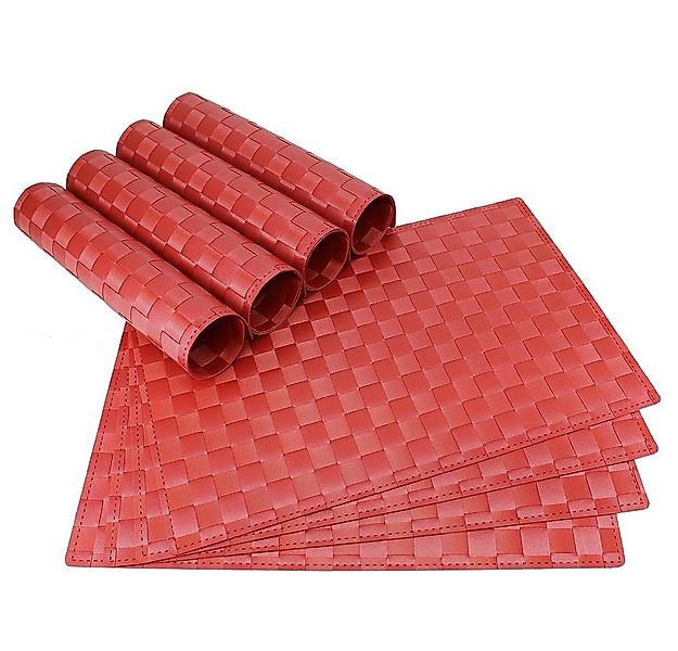 matches21 HOME & HOBBY Platzset Tischset MODERN bordeaux rot 8er Tischunter günstig online kaufen