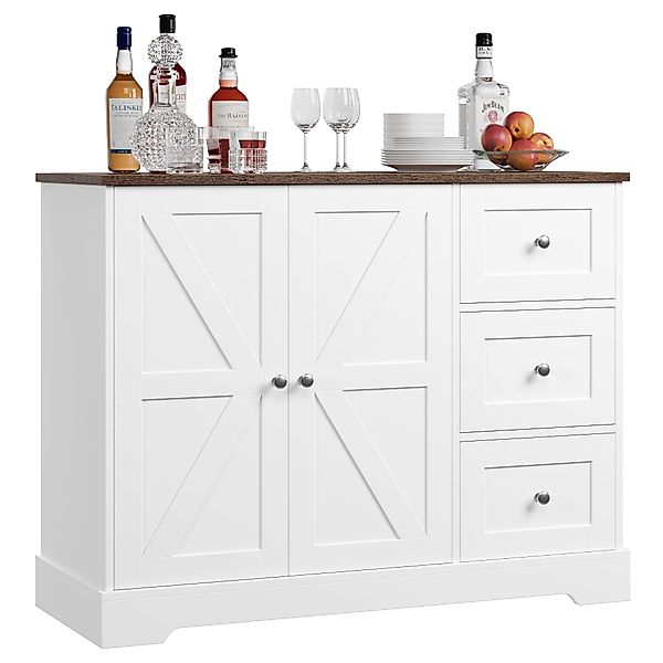 HOMECHO Sideboard, Küchenschrank mit Arbeitsplatte, Buffetschrank günstig online kaufen
