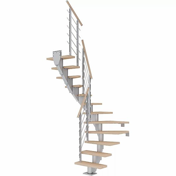 Dolle Mittelholmtr. Frankfurt Eiche Weiß Anthrazit GH  279 cm 1/2gew. 75 cm günstig online kaufen