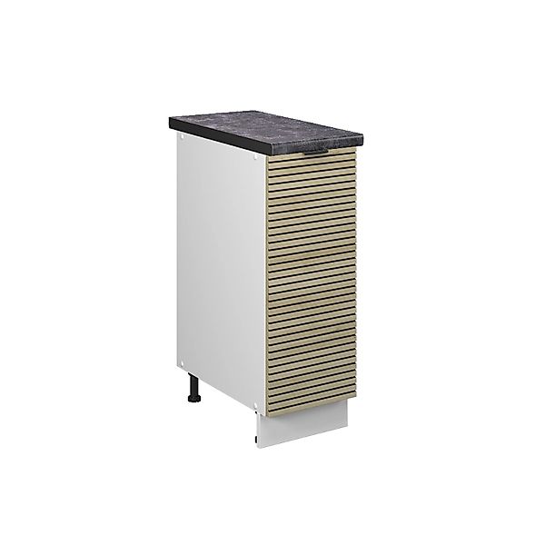 Vicco Apothekerschrank Fame-Line Eiche Paneel 30 cm AP Anthrazit mit Weiß K günstig online kaufen