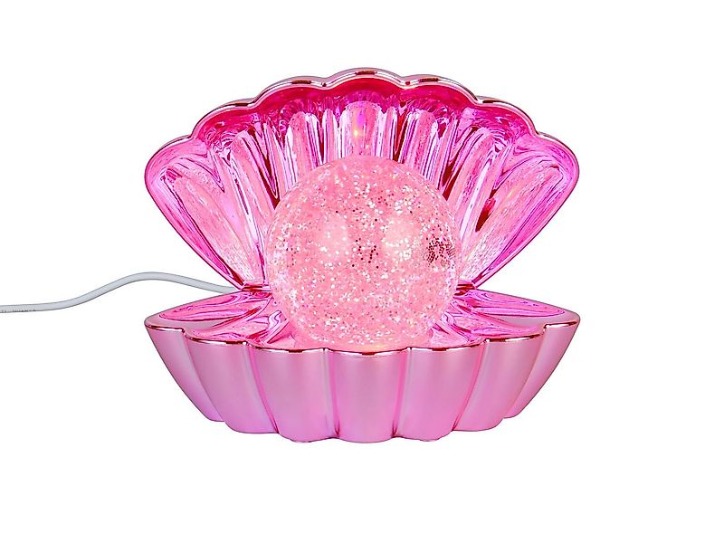 Reality Leuchten USB-Tischleuchte Muschel-Lampe RGB & Glitzerkugel, H 14cm, günstig online kaufen