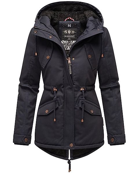 Marikoo Winterjacke Manolya stylischer Kurzmantel mit weichem Teddyfell-Fut günstig online kaufen