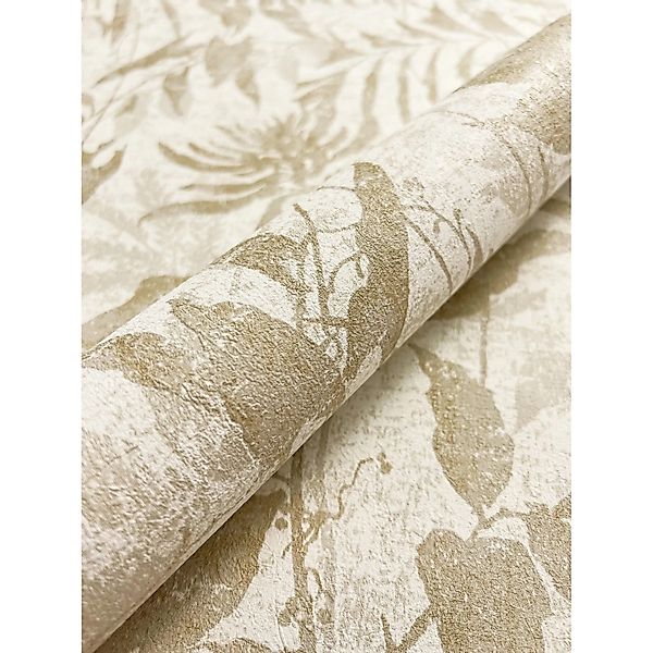 Newroom Vliestapete Jasna Beige Palmenblätter Modern FSC® günstig online kaufen