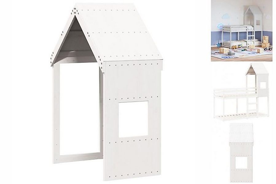 vidaXL Kinderbett Dach für Kinderbett Weiß 55x84x132 cm Massivholz Kiefer günstig online kaufen