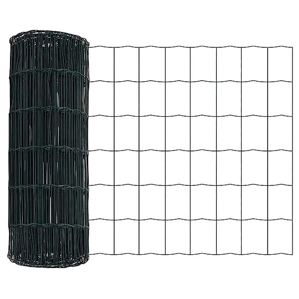 vidaXL Eurozaun Grün 0,8 x 25 m PVC-beschichtetes Eisen 42004396 günstig online kaufen