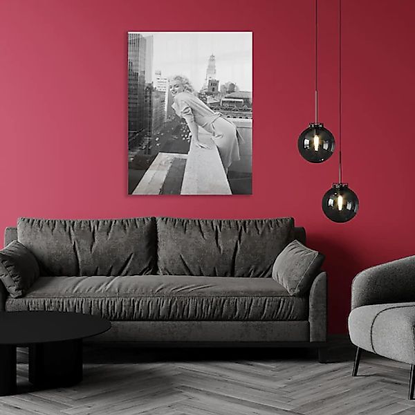 queence Acrylglasbild »America«, Schwarz-Weiß-Frau-Stars, Fine Art-Print in günstig online kaufen