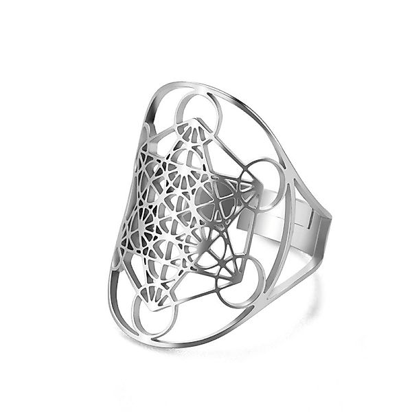 Saraswati Fingerring Ring "Metatron" Edelstahl offen günstig online kaufen