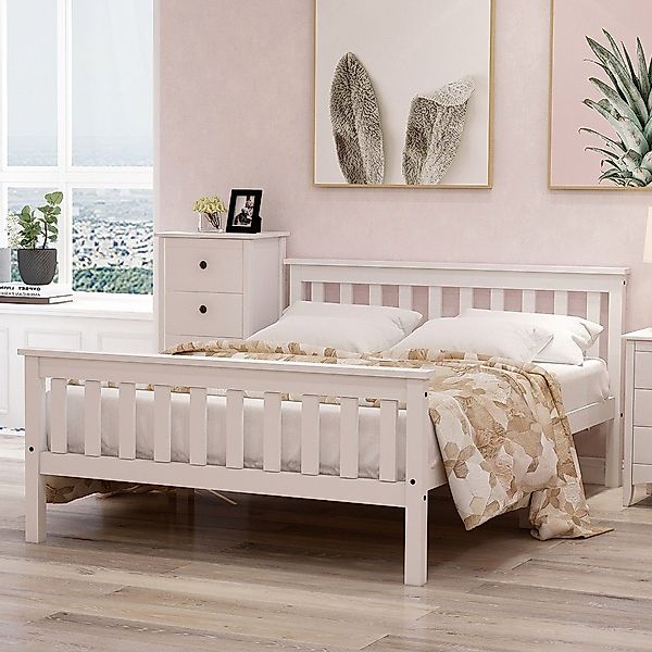 Merax Massivholzbett (Packung), Doppelbett 140x200 cm, günstig online kaufen