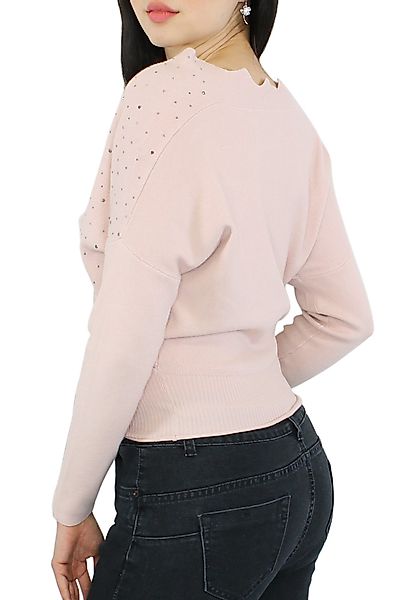 dy_mode V-Ausschnitt-Pullover Damen Feinstrick Pullover mit günstig online kaufen
