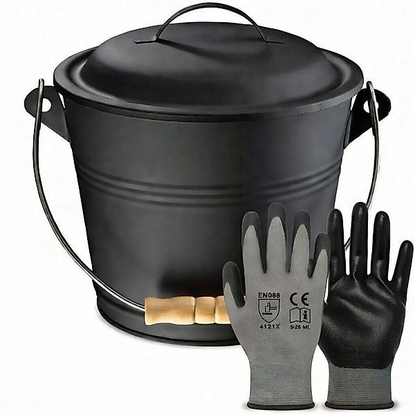 BLACK OAK Ascheeimer PITON 5L mit Deckel – Kompakter Aschebehälter aus Meta günstig online kaufen