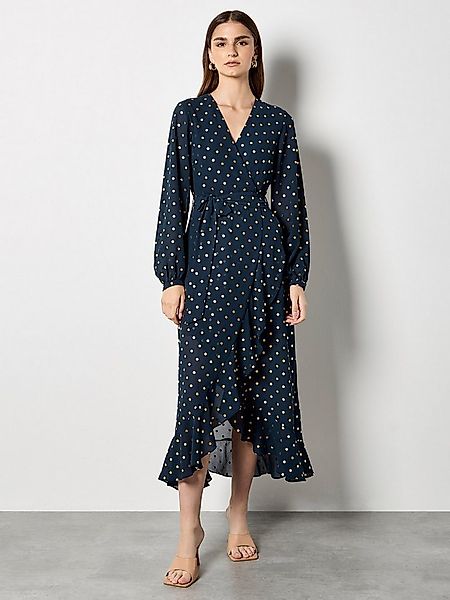 Apricot Chiffonkleid Chiffonkleid in Wickeloptik (2-tlg., mit Bindeband) mi günstig online kaufen