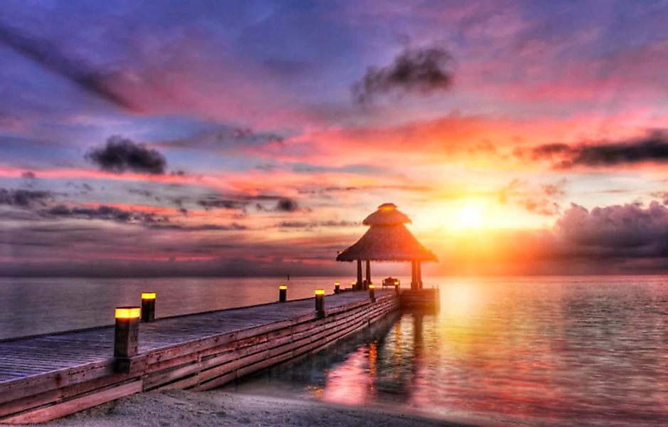 Papermoon Fototapete »Maldives Sunset« günstig online kaufen