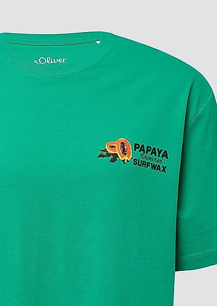 s.Oliver Kurzarmshirt Baumwoll-T-Shirt im Relaxed Fit mit Front- und Rücken günstig online kaufen