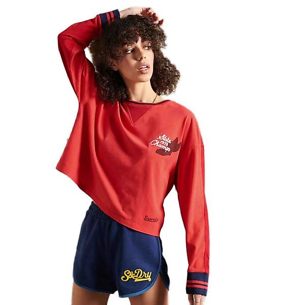 Superdry Collegiate Graphic Langarm-t-shirt M Drop Kick Red günstig online kaufen