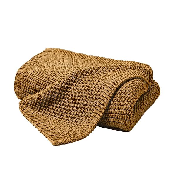 Wohndecke hochwertige, kuschelige Strickdecke in 130x170cm, günstig online kaufen