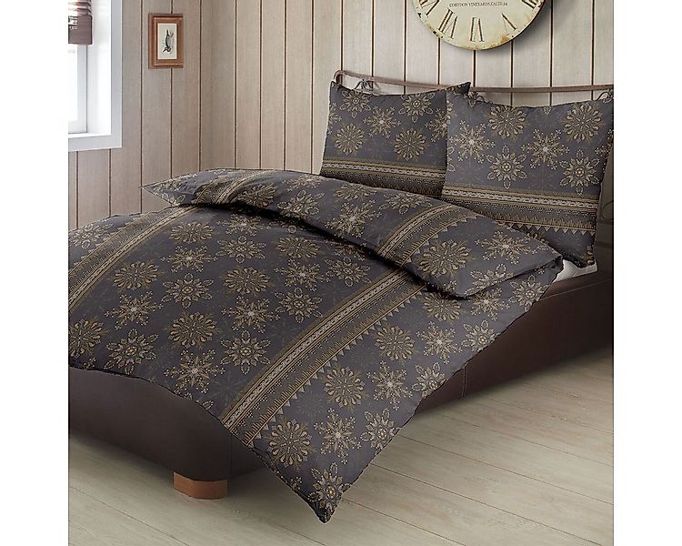 TRAUMSCHLAF Bettwäsche Sterne und Schneeflocken, Biber, 2 teilig, Biberbett günstig online kaufen