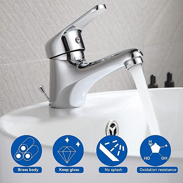 Auralum Max Waschtischarmatur 2x Badarmatur Wasserhahn günstig online kaufen