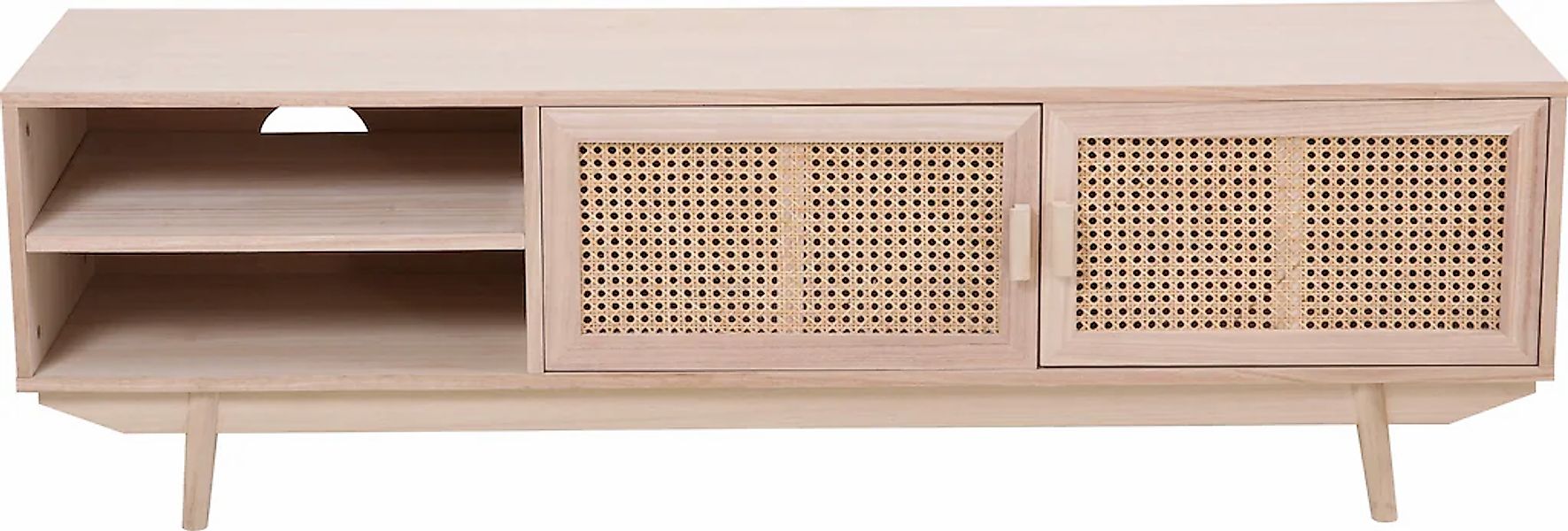 SalesFever Lowboard "Vejle Chic & Stylisch: Das Lowboard", Edle Rattan-Komm günstig online kaufen