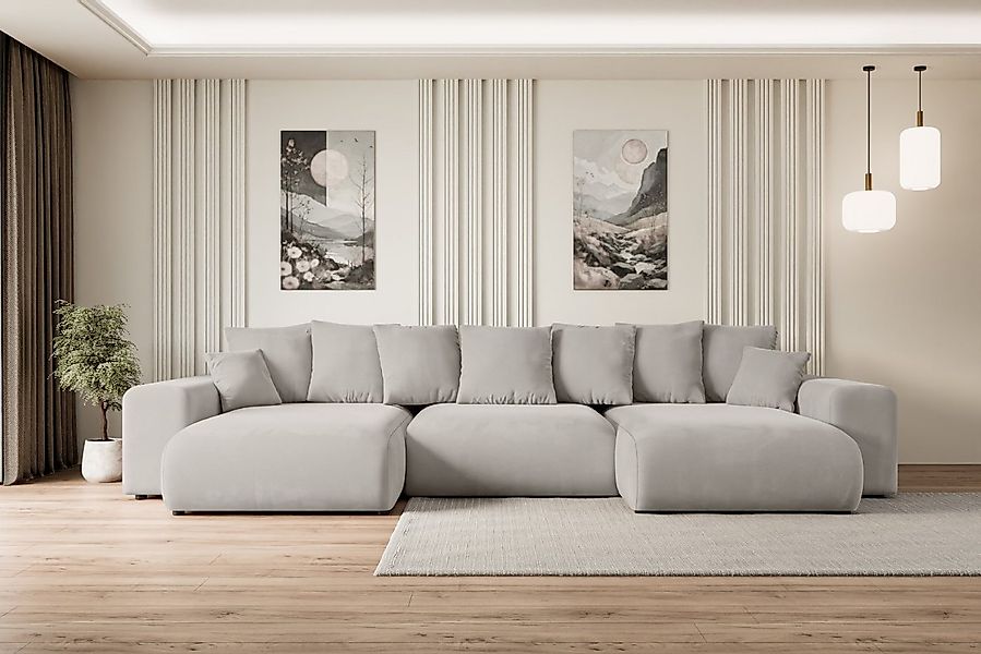 ALTDECOR Wohnlandschaft ESKAR-U, Couch mit Schlaffunktion, Wohnzimmer - Woh günstig online kaufen