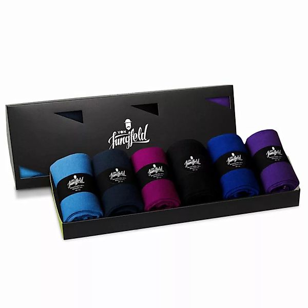 Von Jungfeld 6er Pack Herren Socken, Geschenkbox, gemischte Farben Sechser- günstig online kaufen