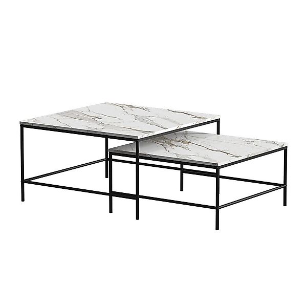 Vicco Couchtisch Ramio, Weiß/Schwarz, 80 x günstig online kaufen