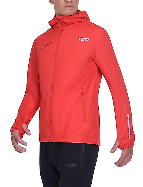 TCA Regenjacke TCA Herren Laufjacke, atmungsaktiv, reflektierend - Rot, M ( günstig online kaufen