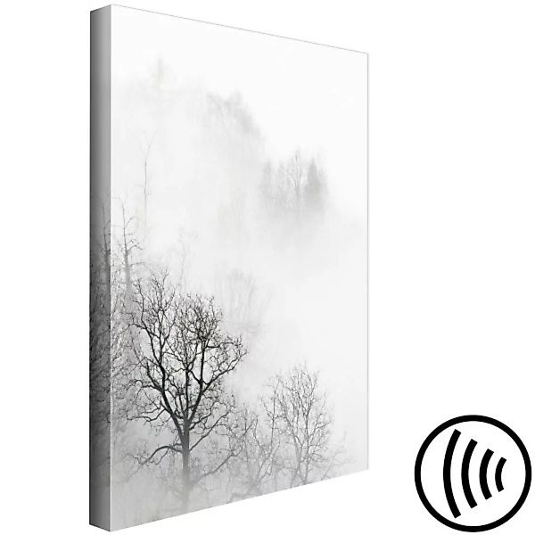 Bild auf Leinwand Trees In The Fog (1 Part) Vertical XXL günstig online kaufen
