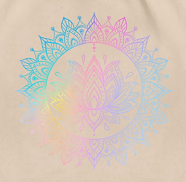 Shirtracer Turnbeutel Mandala Lotusblume I Spirituelle günstig online kaufen