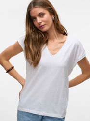Vero Moda Kurzarmshirt VMLUNA SS V-NECK günstig online kaufen