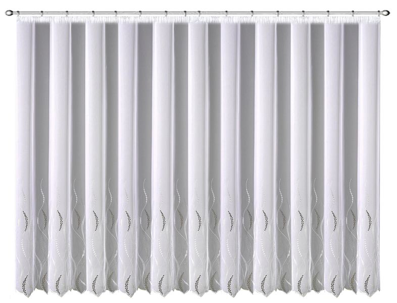 Stickereien Plauen Gardine "Ramona" Kräuselband 1 Stk. tlg. veredelt mit ec günstig online kaufen