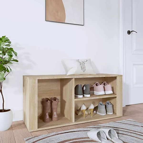 vidaXL Schuhregal Schuhregal Sonoma-Eiche 100x35x45 cm günstig online kaufen