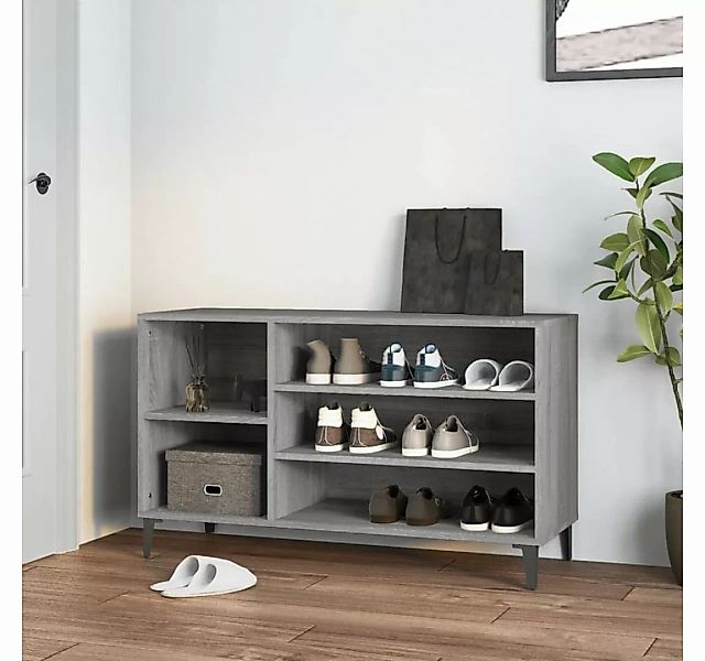 furnicato Schuhschrank Schuhregal Grau Sonoma 102x36x60 cm Holzwerkstoff günstig online kaufen