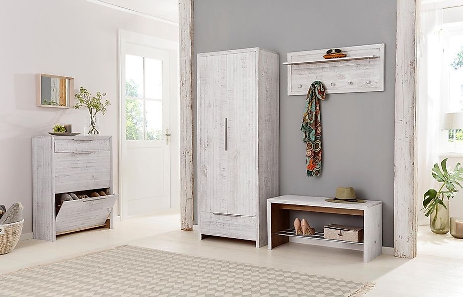 Home affaire Garderobenpaneel "Auckland", mit 1 Metallstange und 5 Haken, a günstig online kaufen