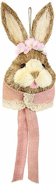I.GE.A. Dekofigur "Tierfigur Bast-Hasenkopf Hase Osterhasen Deko Ostern Ost günstig online kaufen