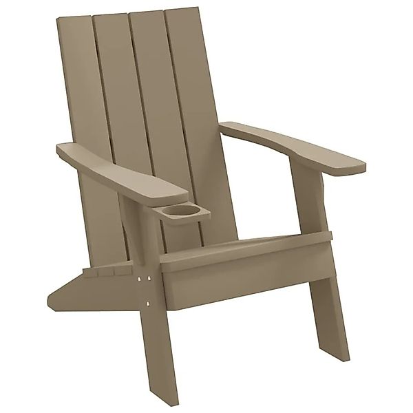 vidaXL Adirondack-Gartenstuhl Hellbraun 75x88,5x89,5 cm Polypropylen 364175 günstig online kaufen