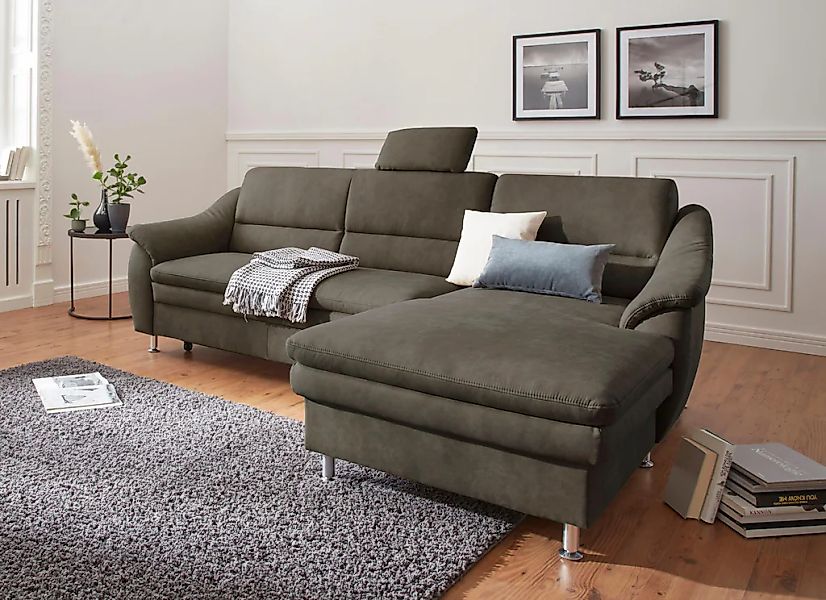 sit&more Ecksofa »Cardoso L-Form«, mit Federkern, wahlweise mit Bettfunktio günstig online kaufen