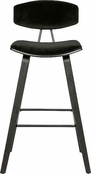 WOOOD Barhocker "Senn" 2 tlg. Sitzfläche aus Samt, H 94 cm x B 41 cm günstig online kaufen