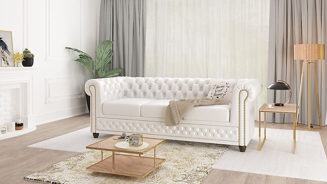 S-Style Möbel Chesterfield-Sofa Jeff, 3-Sitzer mit günstig online kaufen