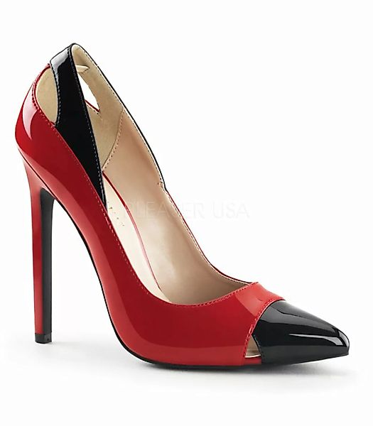 Stiletto Pumps SEXY-22 - Rot/Schwarz (Schuhgröße: EUR 42) günstig online kaufen