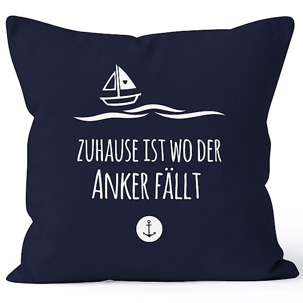 MoonWorks Dekokissen Kissenbezug Zuhause ist wo günstig online kaufen