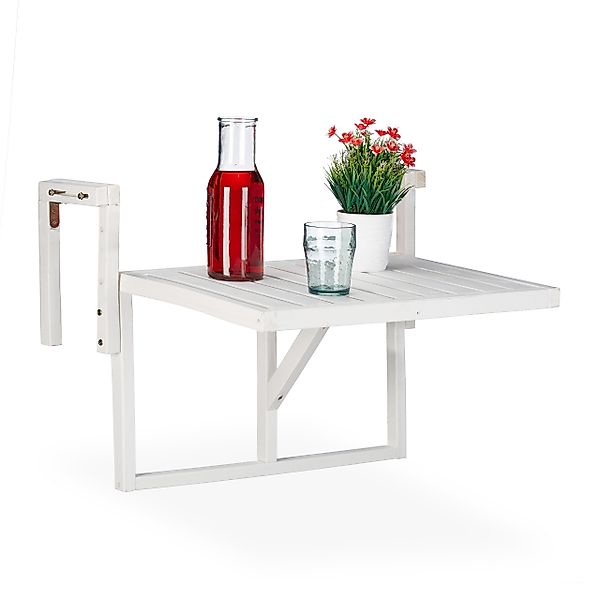 relaxdays Balkonhängetisch Holz Balkontisch klappbar günstig online kaufen