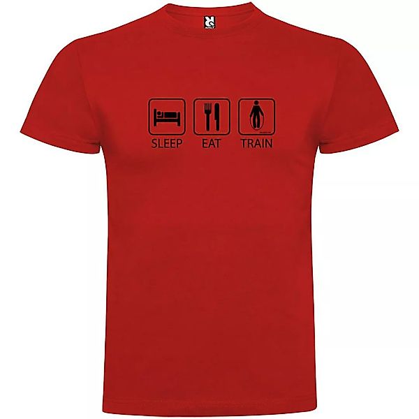 Kruskis Sleep Eat And Train Kurzärmeliges T-shirt 2XL Red günstig online kaufen