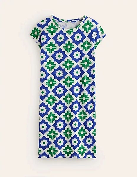 Leah T-Shirt-Kleid aus Jersey Damen Boden, Grün, Geometrischer Stempel günstig online kaufen